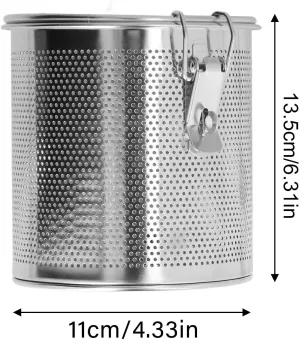 Stainless Steel Bag Stainless Steel Seasoning Bag, Stainless Steel Filter Slag Filtering Fine Mesh Stainless Steel Filter With Hanging Chain For Restaurant Use