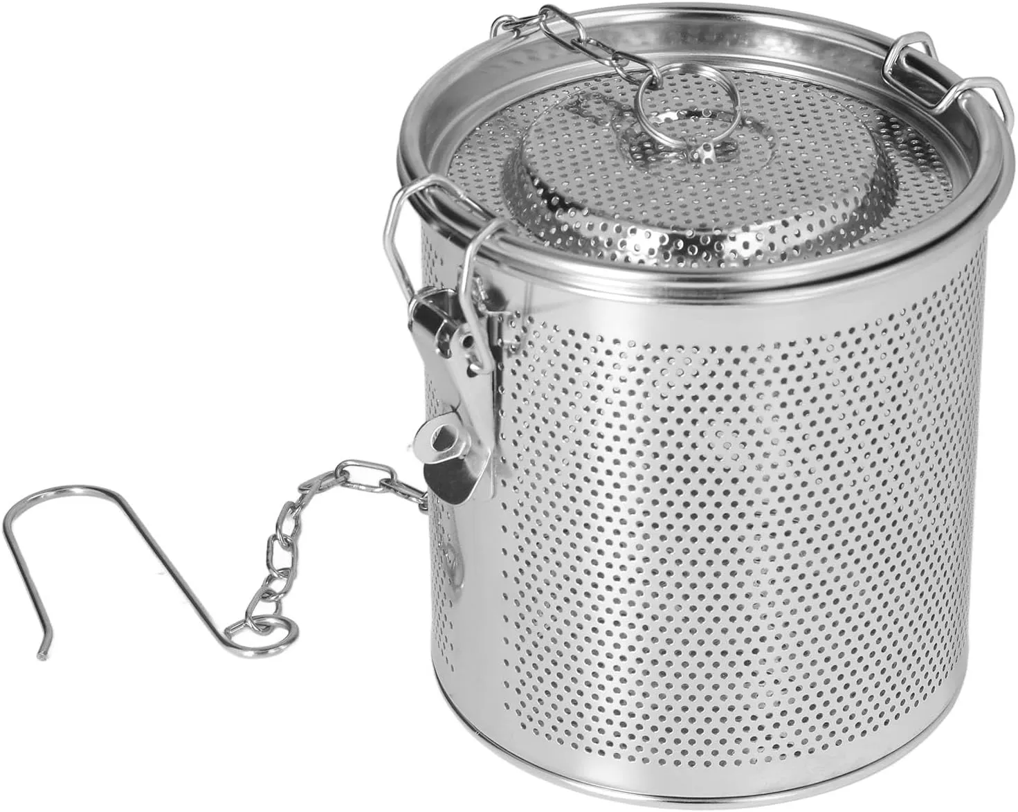 Stainless Steel Bag Stainless Steel Seasoning Bag, Stainless Steel Filter Slag Filtering Fine Mesh Stainless Steel Filter With Hanging Chain For Restaurant Use