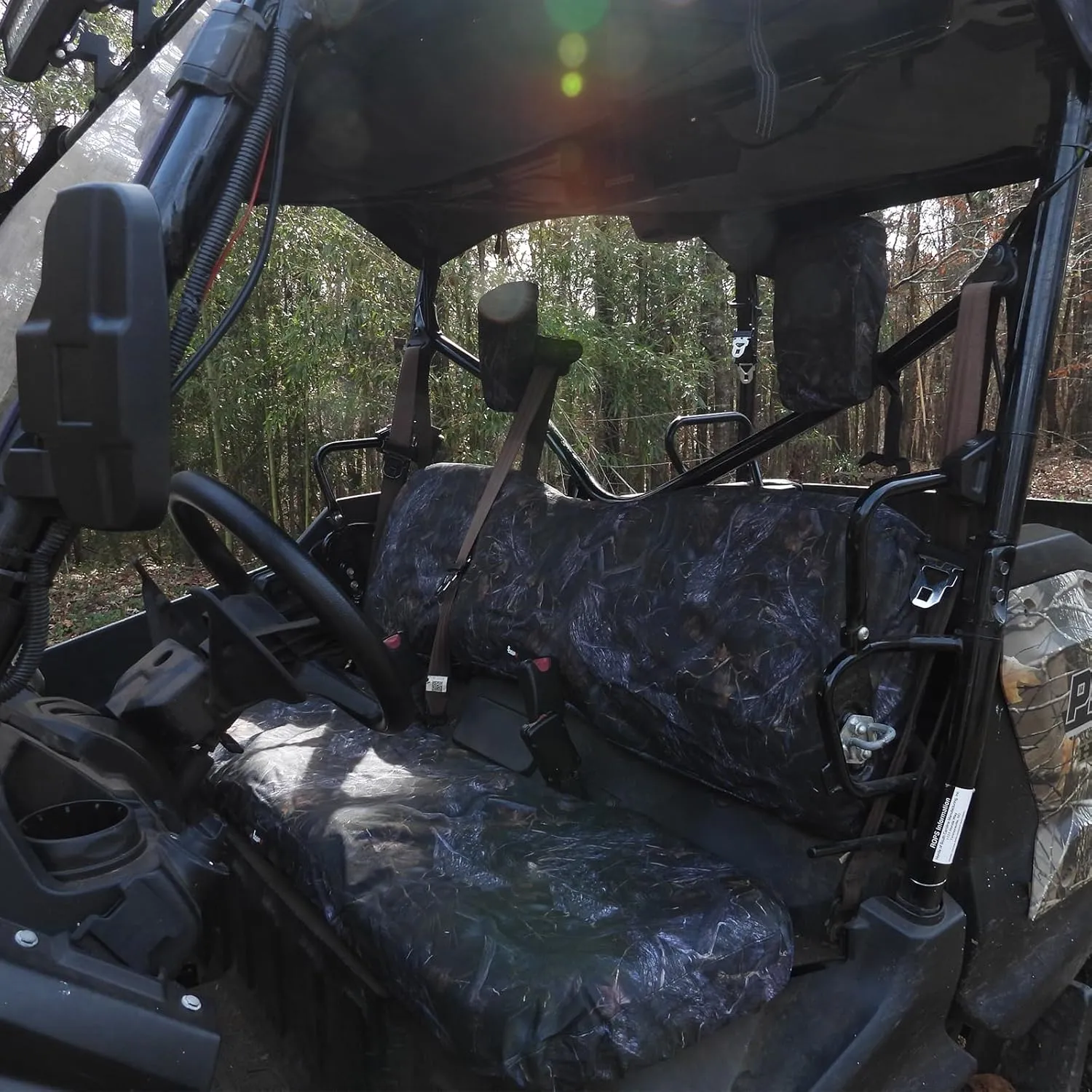 StarknightMT UTV Pioneer Seat Covers Compatible with 2016-2025 Pioneer 1000 1000-5(Front Seat),1000-6(Front and Rear Seat),Water-Repellent Bench Seat Cover -Camo