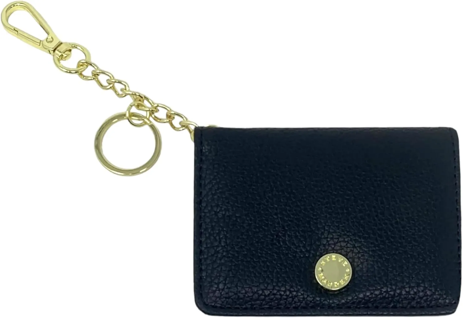 Steve Madden Bfold Clip On Card Case Wallet with Keyring (Black)