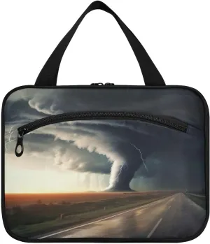 Storms Toiletry Bag, Large Waterproof Hanging Travel Makeup Organizer Bag, Portable Travel Cosmetic Bag with Handle for Women and Men, Medium