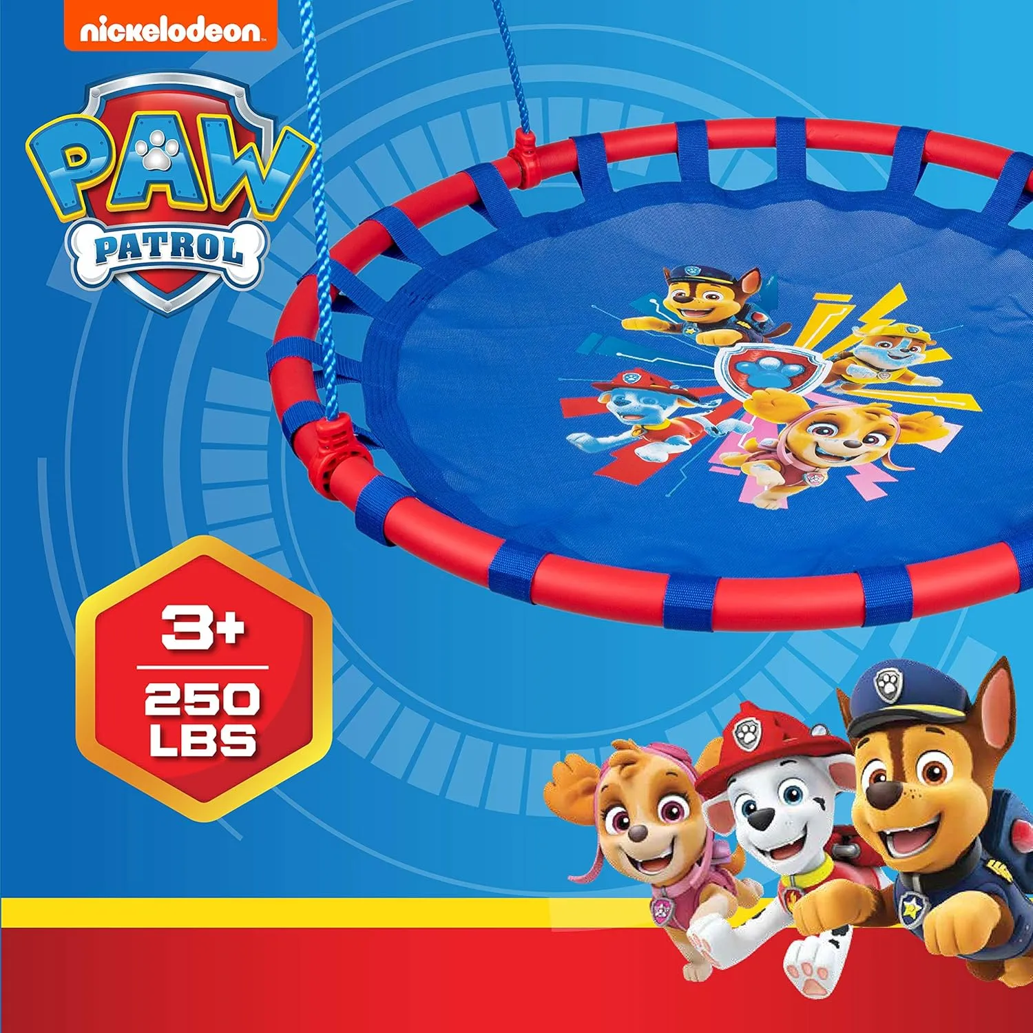 Swurfer Paw Patrol Tree Swing, Saucer Swing - Swing Sets for Backyard,Outdoor Swing for Kids