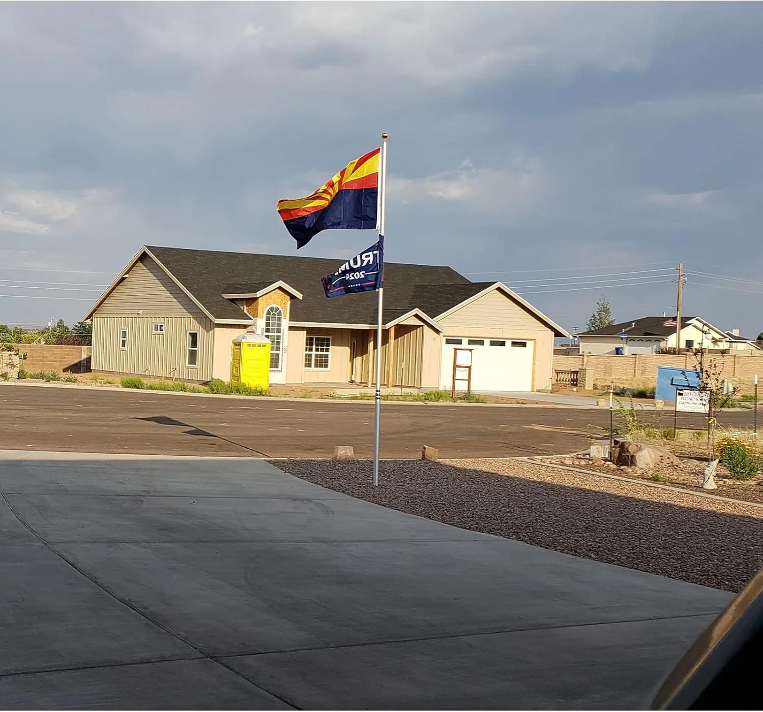 SYII Arizona Flag 3x5 Feet, Double Sided 3 Ply State of Arizona AZ Flags with 2 Brass Grommets, Heavy Duty Polyester Vivid Color Outdoor Banner