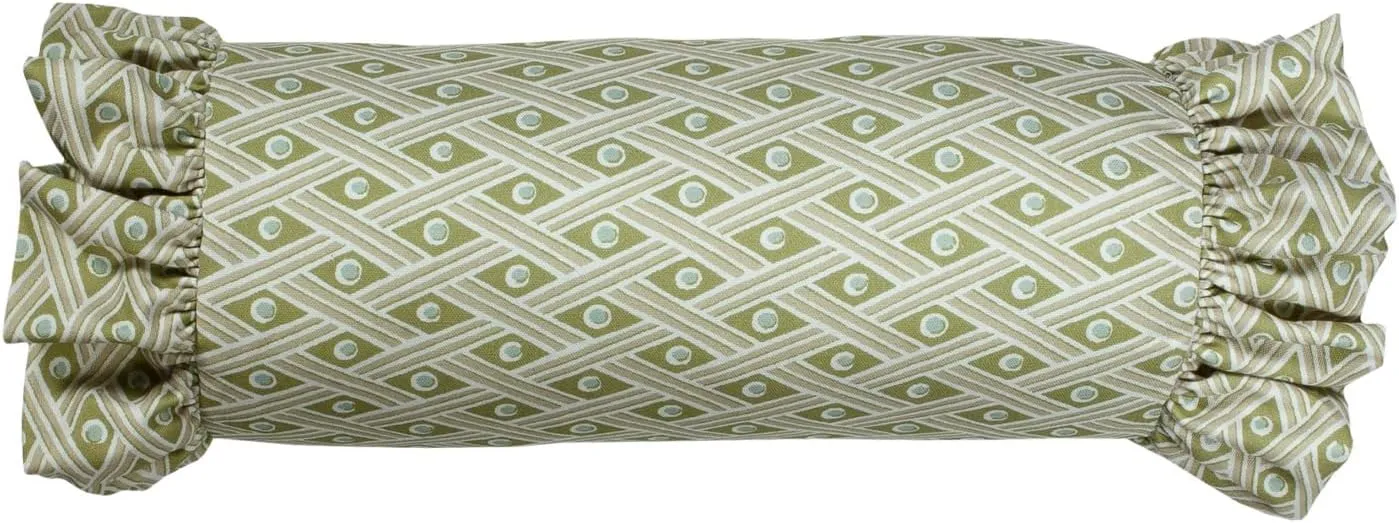 Thomasville At Home Zen Diamond Neckroll, (1) Pillow with Filler, Indoor, Cotton