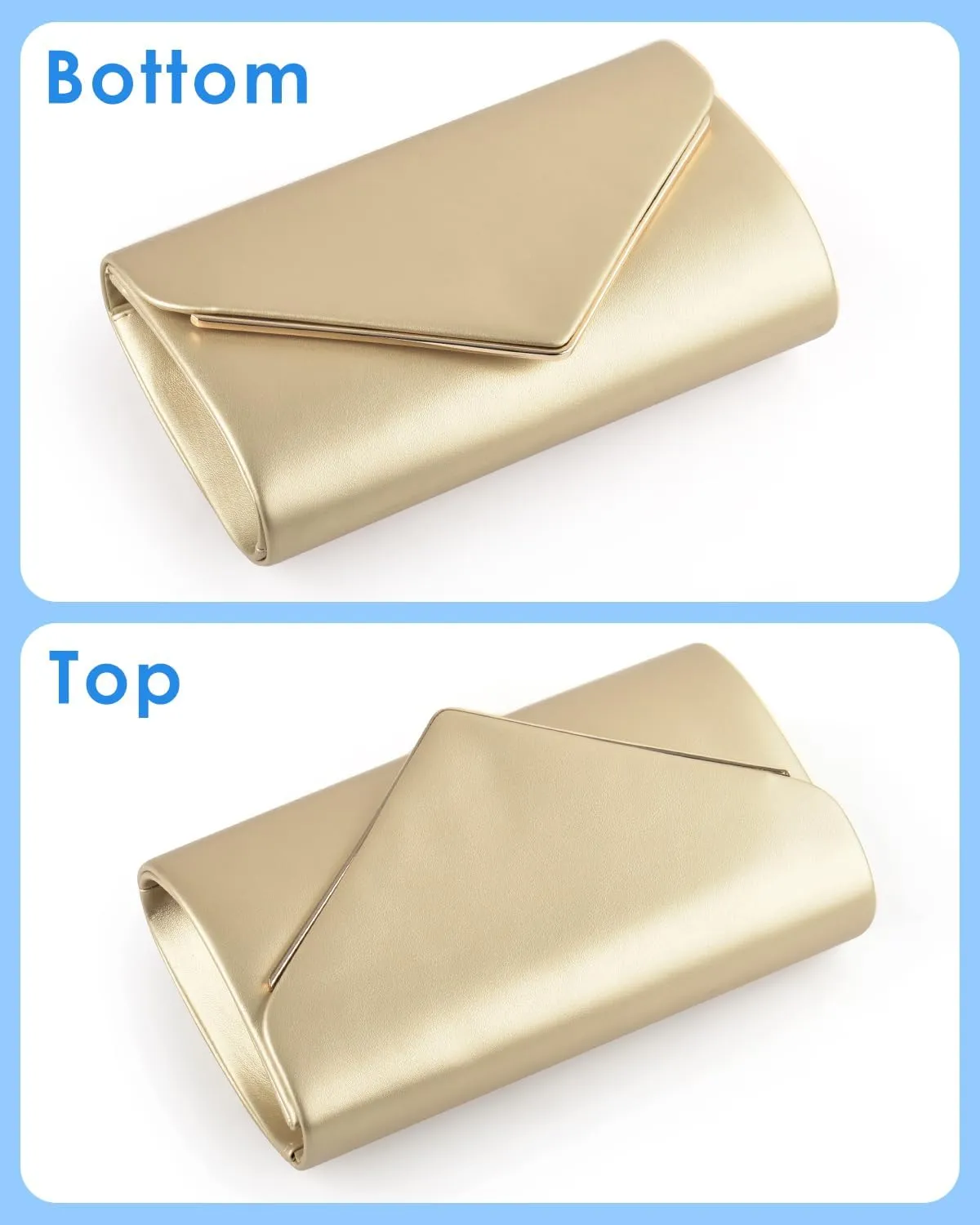 TINDTOP Evening Clutch Purses for Women Handbags for Formal Wedding Party Cocktail Prom Crossbody Shoulder Envelope Bag