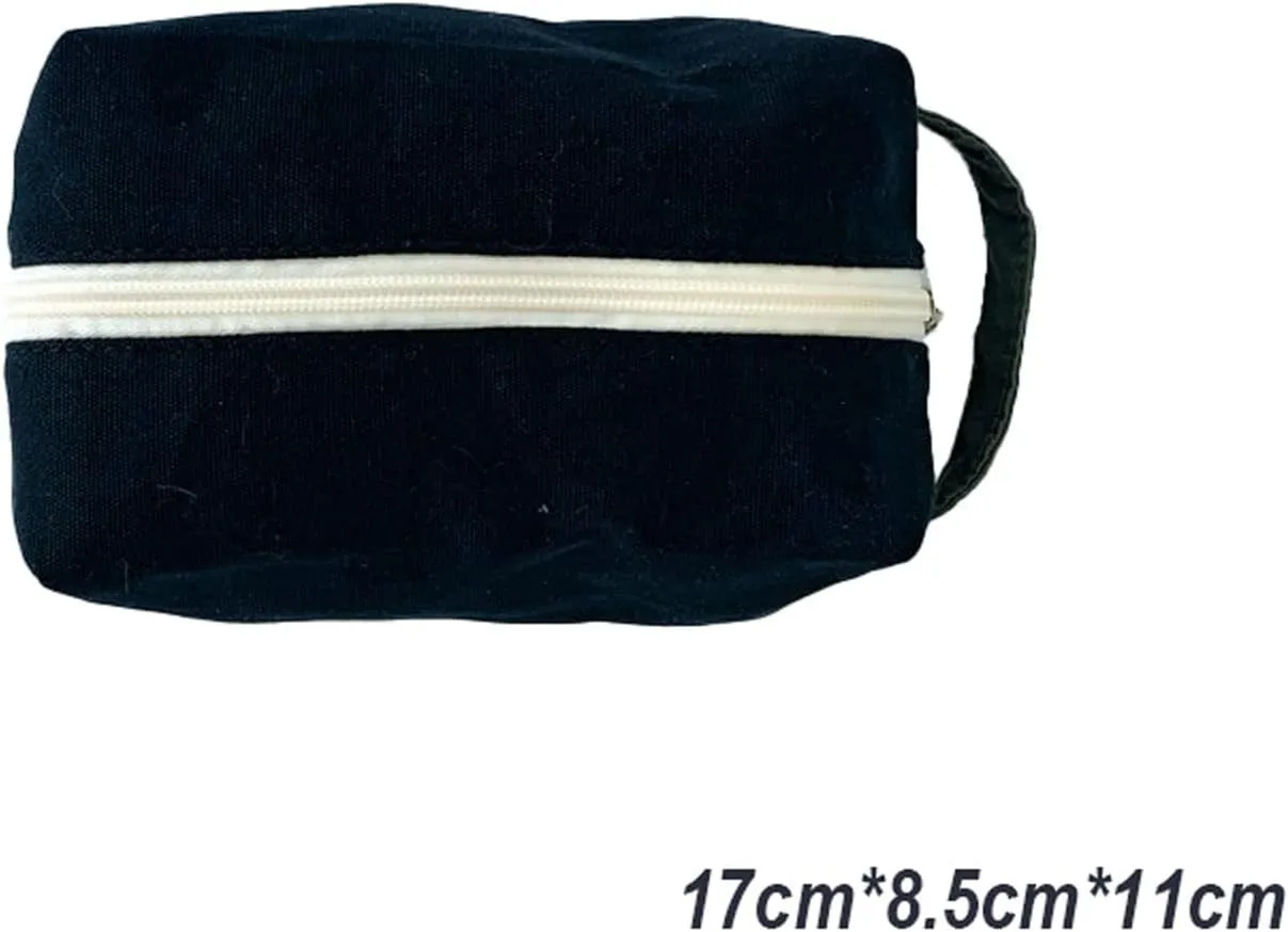 Toiletry 1pc Portable Handbag Cosmetic Storage Cosmetic Women Bag Women Canvas Travel (Red)
