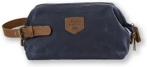 Toiletry Bag - Travel K2 - Coated Cotton Canvas and Leather - Magnetic Smart Opening System