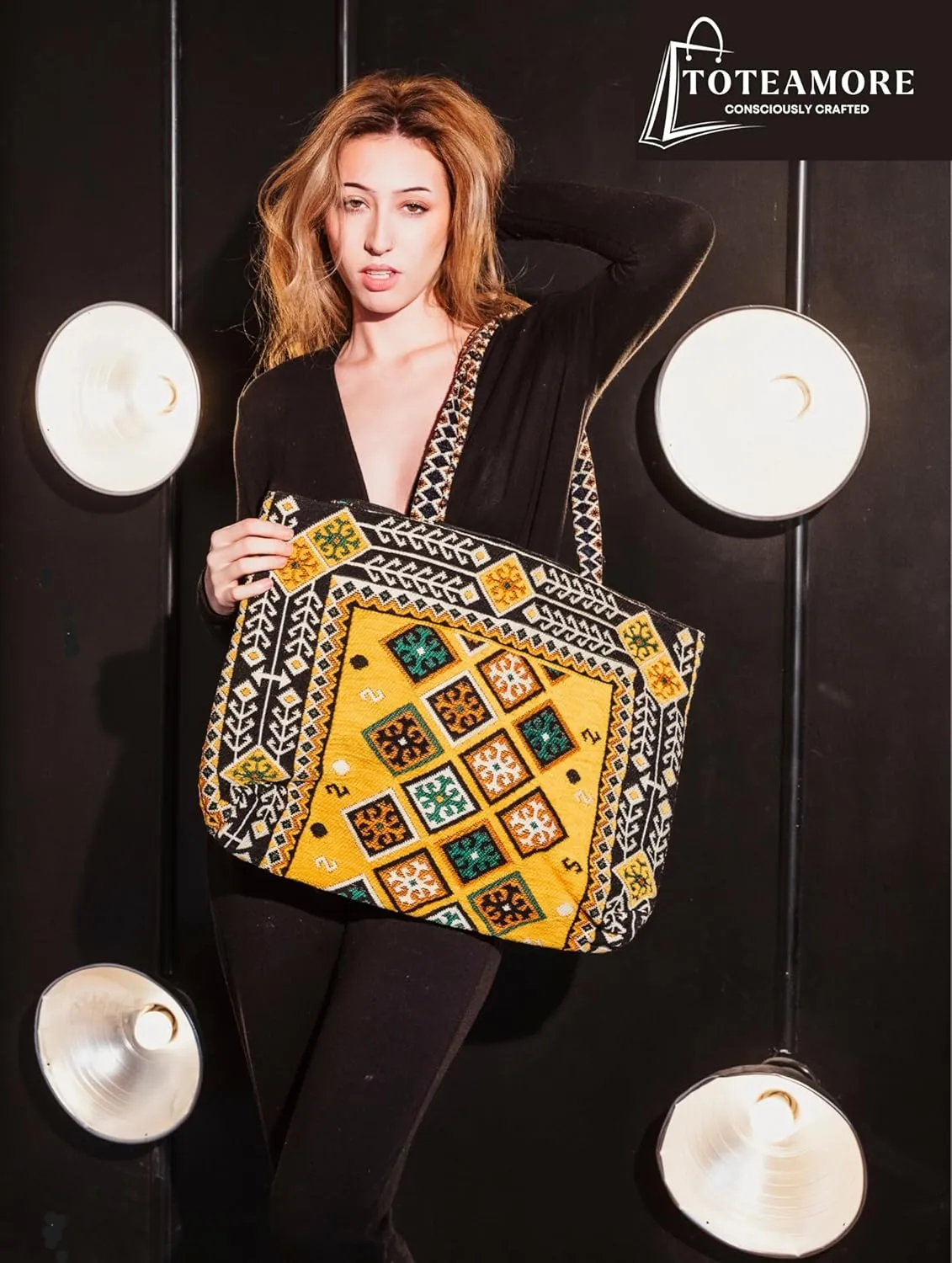 Tote Bag for Women Woven Shoulder Bag Gym Travel Weekender Cute Tote with Compartments Fits 17-Inch Laptop