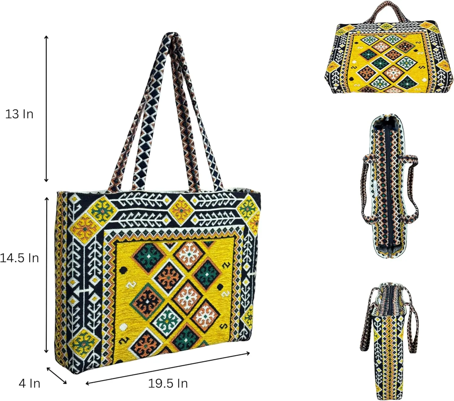Tote Bag for Women Woven Shoulder Bag Gym Travel Weekender Cute Tote with Compartments Fits 17-Inch Laptop