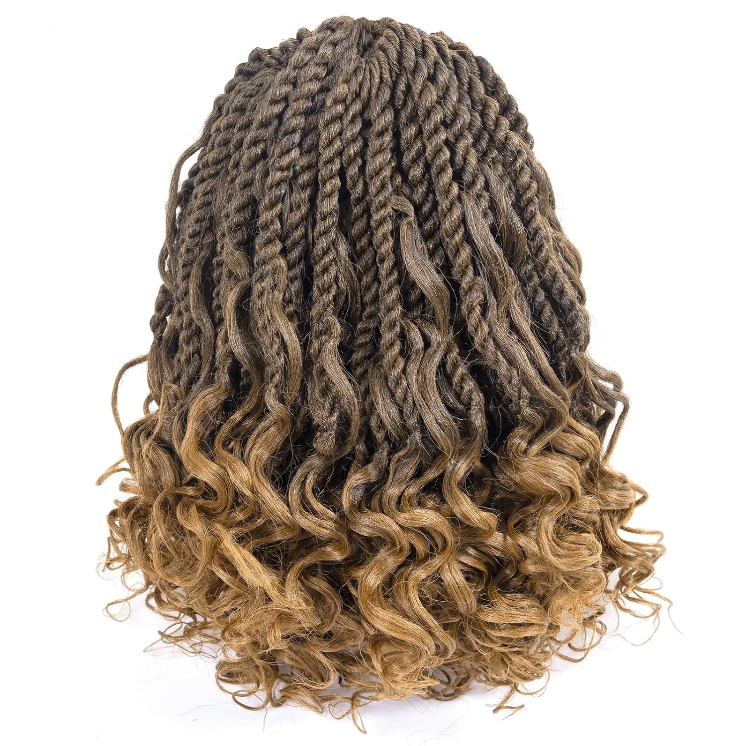 ToyoTress Boho Island Twist Crochet Hair - 12 Inch 8 Packs Short Bob Ombre Blonde Boho Havana Twist Crochet Braids Synthetic Braiding Hair (12 Inch,8P-T27)