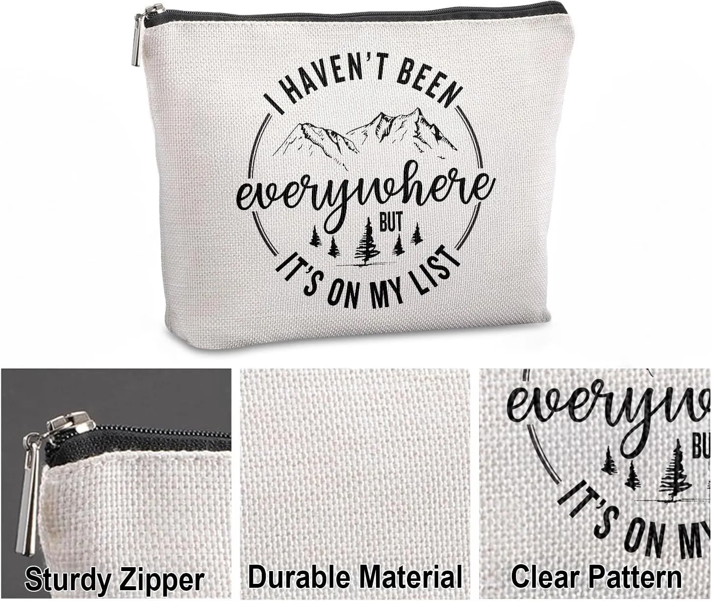Travel Gifts For Women – 7OZ Scented Candle & Makeup Bag | Unique Gift for Women, Relaxing Aromatherapy, Stylish Cosmetic Bag for Travelers, Mothers day