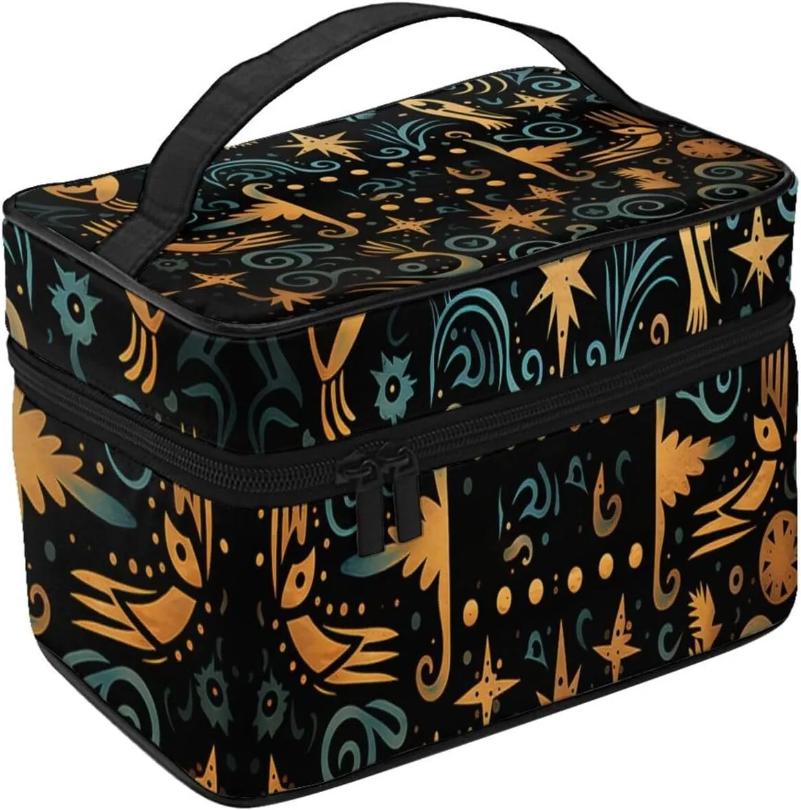 Travel Makeup Bag for Women Portable Cosmetic Bags Large Capacity Toiletry Bag Primitive Make up Organizer with Handle Travel Essentials Cosmetic Bag Case Organizer