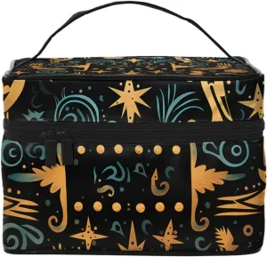 Travel Makeup Bag for Women Portable Cosmetic Bags Large Capacity Toiletry Bag Primitive Make up Organizer with Handle Travel Essentials Cosmetic Bag Case Organizer
