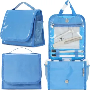 Travel Toiletry Bag for Women with Hanging Hook, Water-resistant Makeup Cosmetic Bag Hanging Organizer for Shampoo, Full Sized Container, Toiletries Scandihome Series
