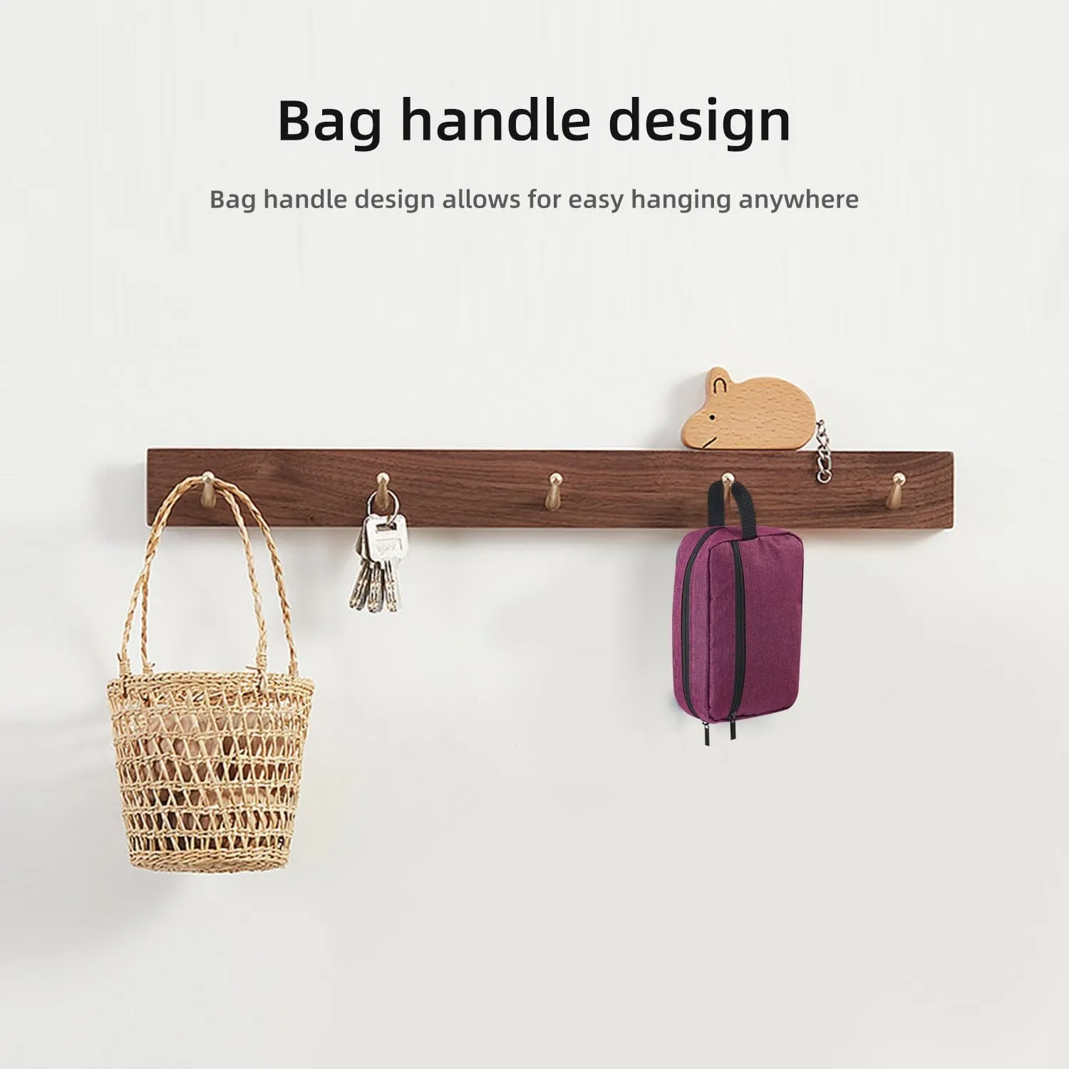 Travel Toiletry bag Toiletry bag for women men Hanging Cosmetic bag Travel accessories Gift for Women Men (Deep purple)