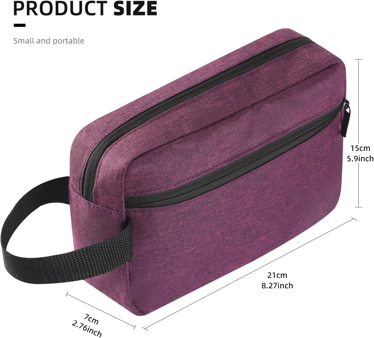 Travel Toiletry bag Toiletry bag for women men Hanging Cosmetic bag Travel accessories Gift for Women Men (Deep purple)