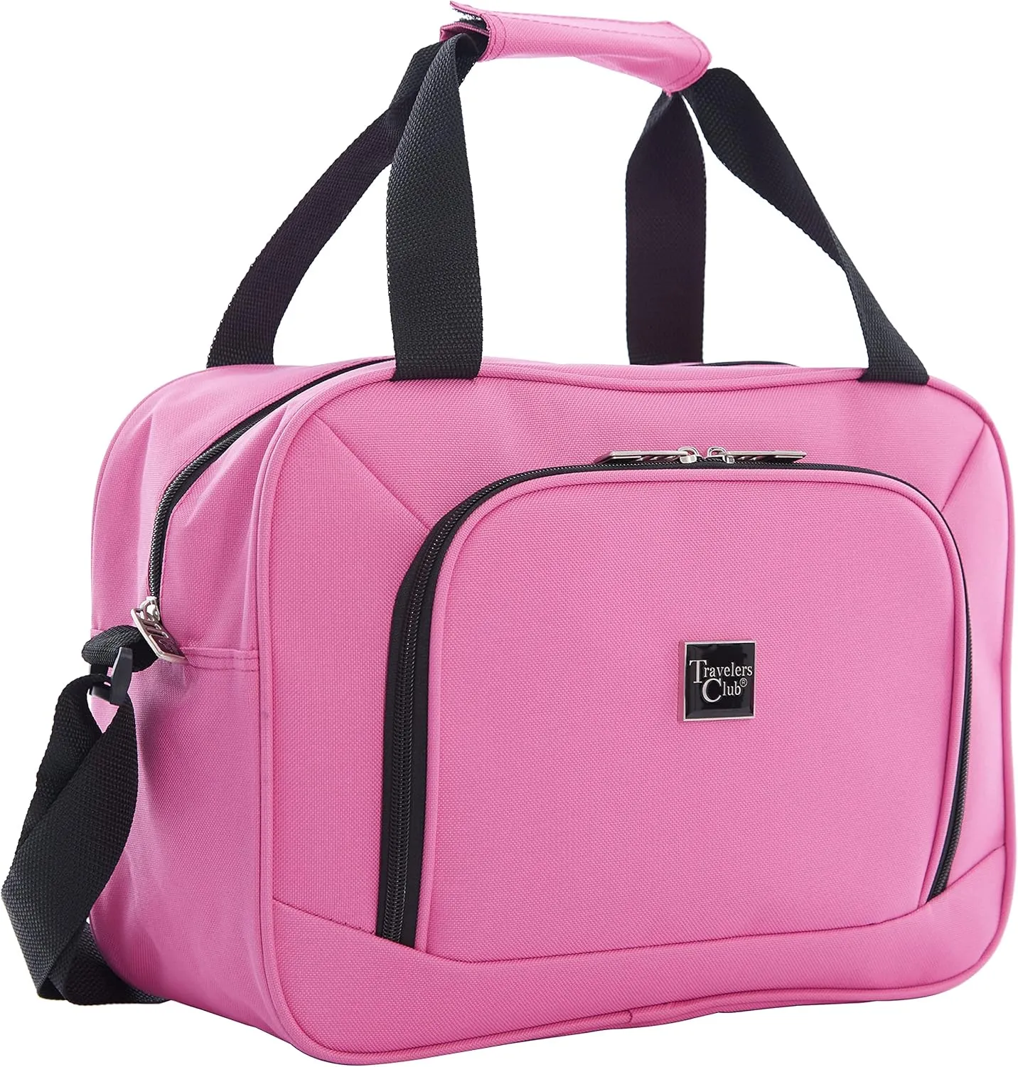 Travelers Club Midtown Hardside Luggage Travel, Bubble Gum, 4-Piece Set