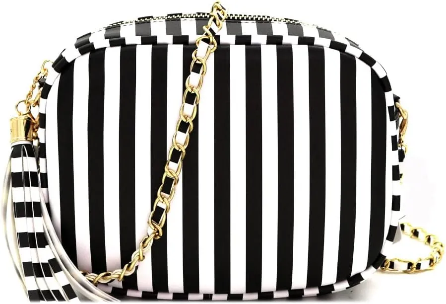 Trendeology Girls Womens Leopard Snake Zebra Print Faux Leather Square Crossbody Bag Purse