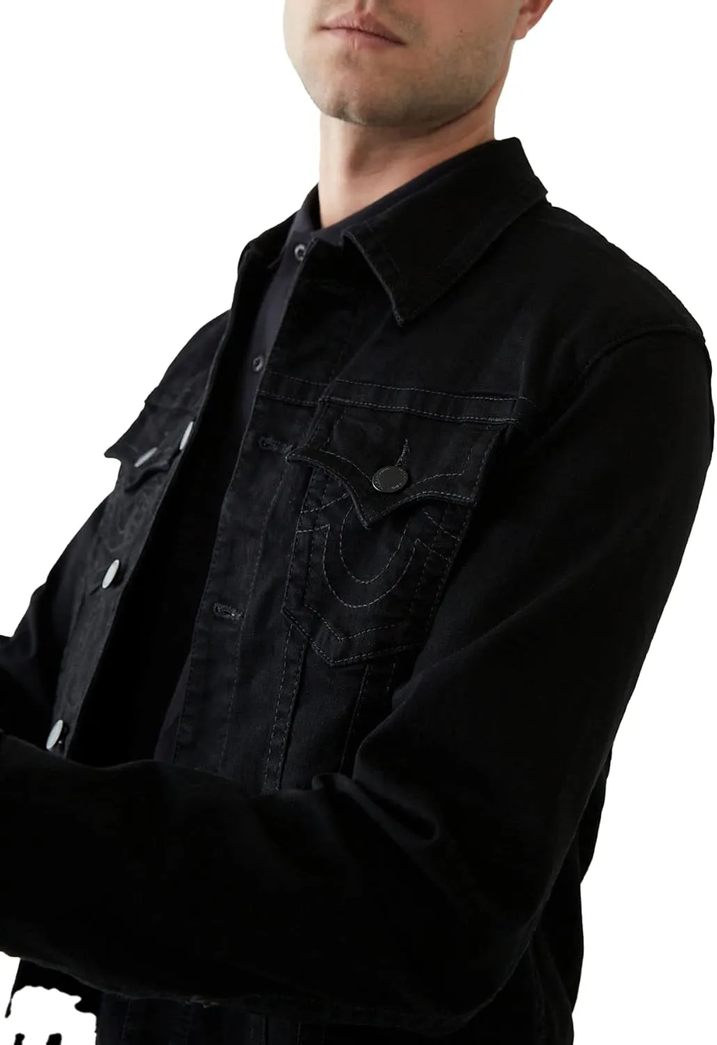 True Religion Men's Denim Trucker Jacket