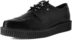 T.U.K Anarchic Creeper Shoes for Women and Men | Pointed Toe Lace-Up with D-Ring Fastening | Low Platform Footwear | Foam Padded Insole & Twill Lining