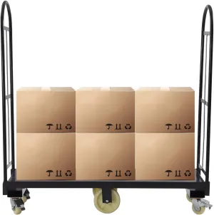 U-Boat Platform Truck Dolly, Heavy Duty Hand Truck Trolley with 4 Universal Wheels 16x65in 2000LBS Utility Cart Platform Hand Truck Heavy Duty for Warehouse