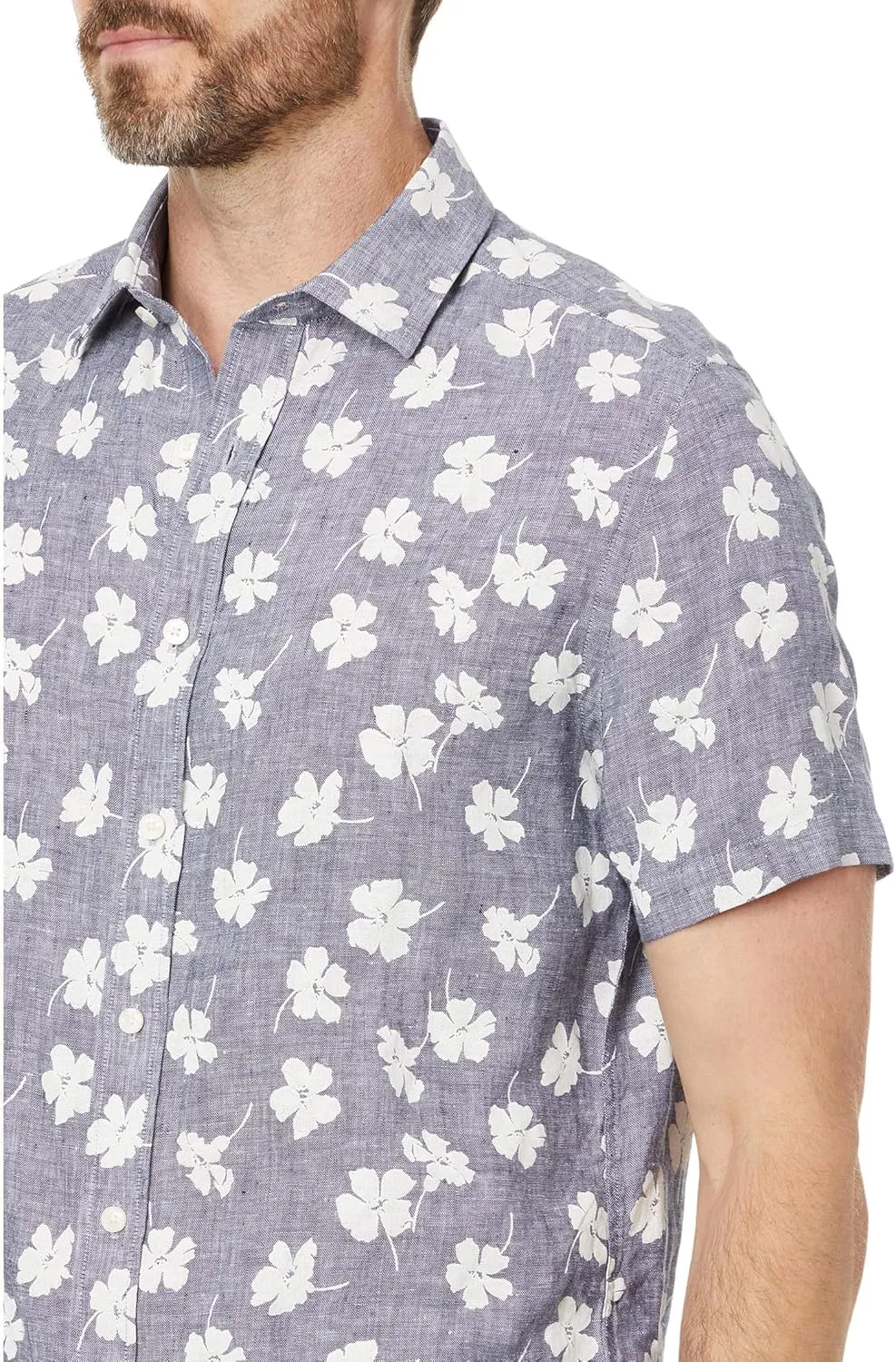 UNTUCKit Men's Linen Short-Sleeve Bonner Shirt
