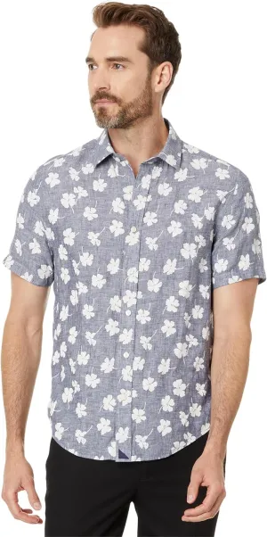 UNTUCKit Men's Linen Short-Sleeve Bonner Shirt