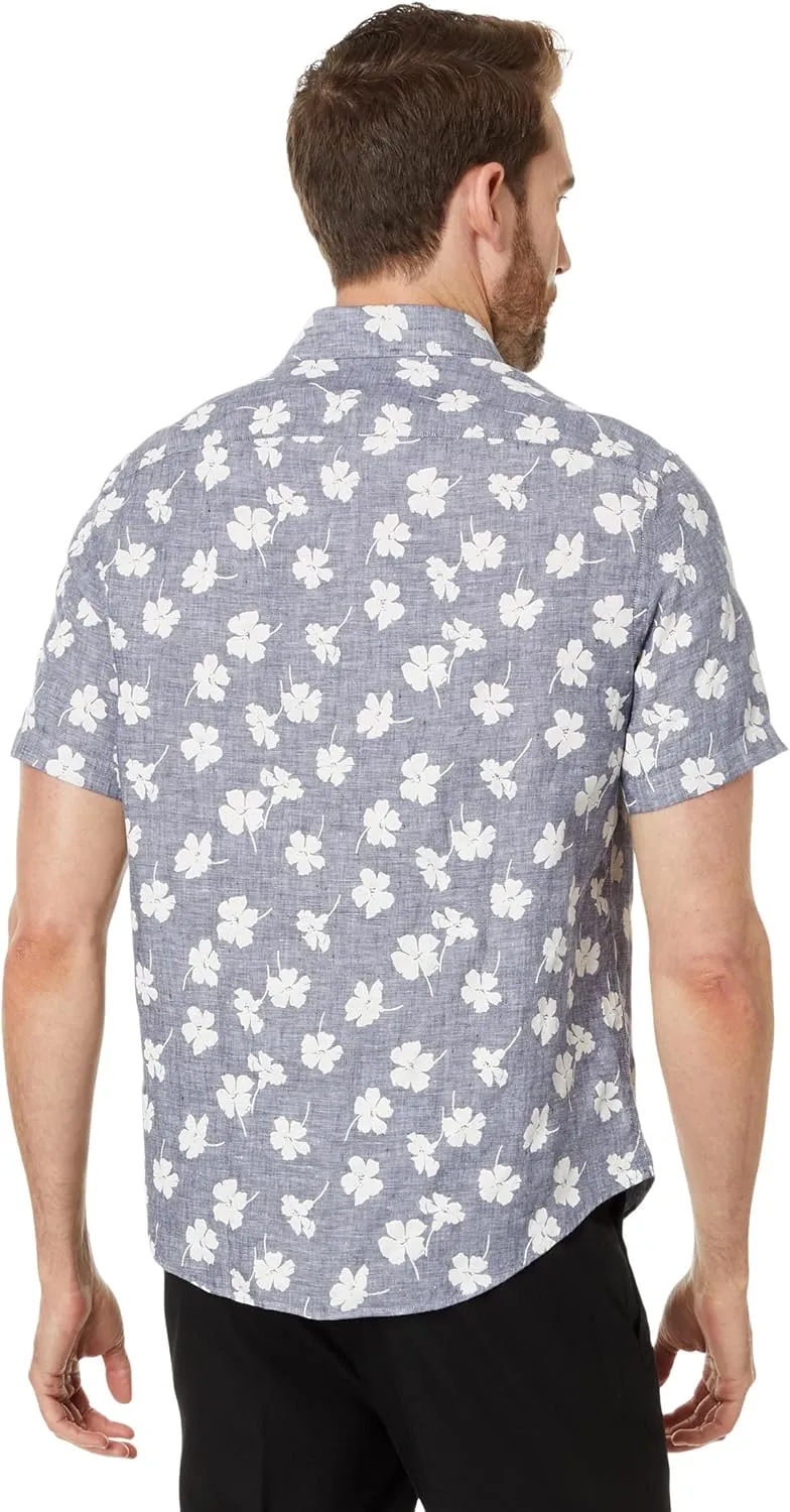 UNTUCKit Men's Linen Short-Sleeve Bonner Shirt