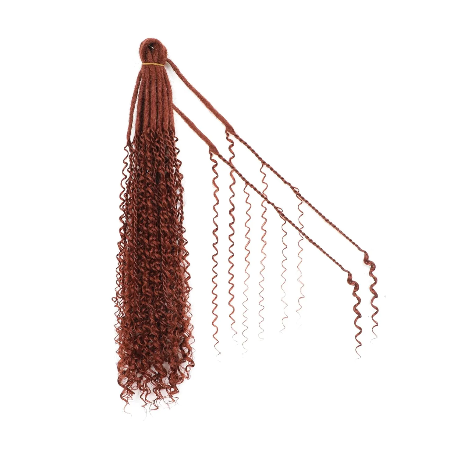 Upgraded Boho Dreads Synthetic Boho Double Ended Dreads with Twist Braids 24inches 10 Strands Thin Soft DE Dreadlock Extensions with Upgraded Strands for Women (350#)