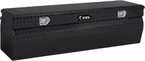 UWS EC20282 48-Inch Gloss Black Heavy-Wall Aluminum Wedge Truck Storage Box, RigidCore Lid