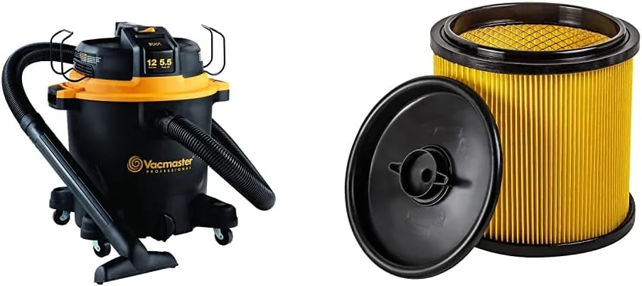 Vacmaster Professional Beast Series Wet/Dry Vac Bundle with Standard Cartridge Filter