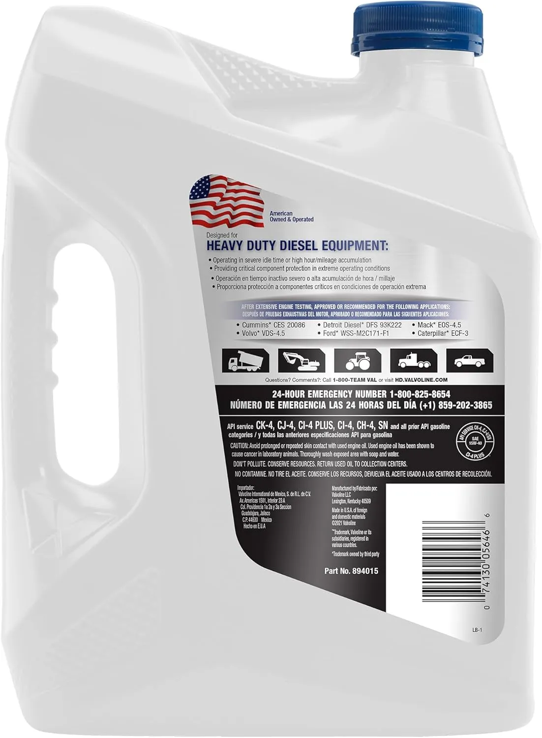Valvoline All Terrain 15W-40 Heavy Duty Diesel Engine Oil 1 GA, Case of 3