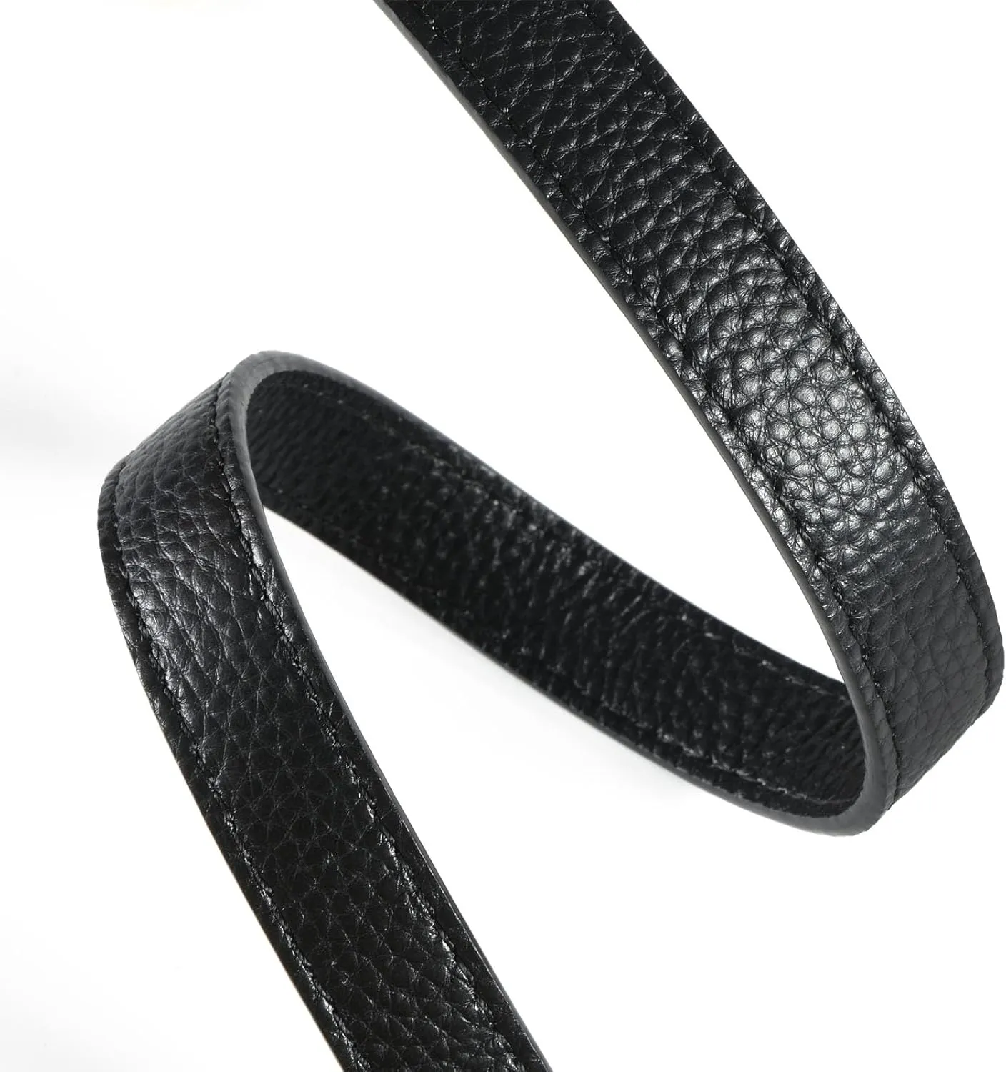 VanEnjoy 26 Inch Full Grain Leather Replacement Hand Strap for Handbag Shoulder Bag Purse (Black-Gun Lock)