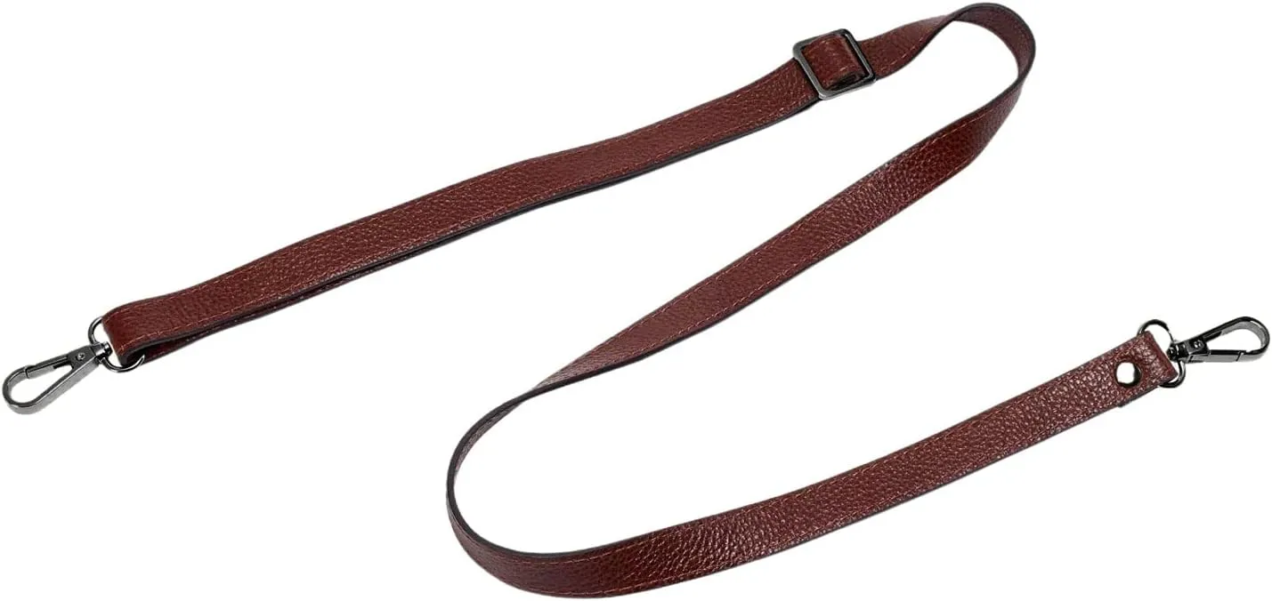 VanEnjoy Full Grain Genuine Leather Adjustable CrossBody Strap Replacement for Bag Purse, 0.7" Wide,26-51" Long