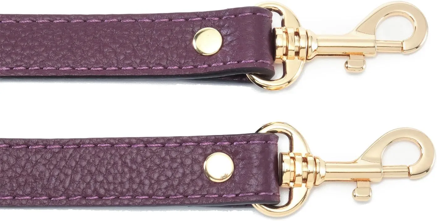 VanEnjoy Pair Full Grain Leather Replacement Strap For Handbags Purse Bags-26“Long,0.71" Wide