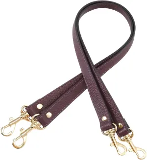 VanEnjoy Pair Full Grain Leather Replacement Strap For Handbags Purse Bags-26“Long,0.71" Wide