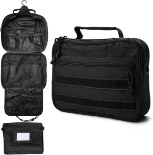 VELVEBAG Mens Toiletry Travel Bag Hanging Toiletry Bag Toiletry Bag Shaving Bag for Men Travel for Cosmetic,Toiletries,Accessories Black