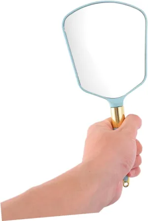 VICASKY Handle Cosmetic Mirror Square Durable Clear Design for Home and Store Fashionable Blue Mirror for Daily Use and Decoration