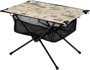 Vintage World Map Portable Folding Camping Table, Compact Lightweight Beach Table with Carrying Bag for Outdoor Picnics, BBQs, Camp