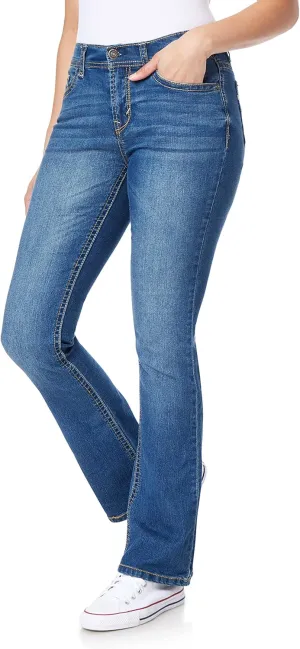 WallFlower Women's Legendary Bootcut Mid-Rise Insta Stretch Juniors Jeans (Standard and Plus)