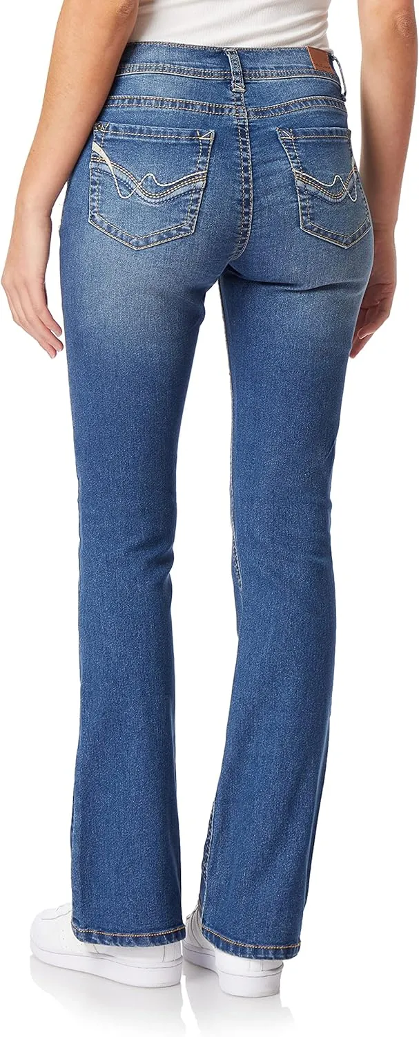 WallFlower Women's Legendary Bootcut Mid-Rise Insta Stretch Juniors Jeans (Standard and Plus)
