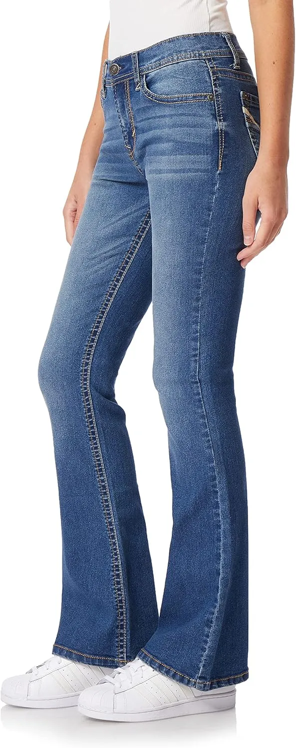 WallFlower Women's Legendary Bootcut Mid-Rise Insta Stretch Juniors Jeans (Standard and Plus)