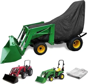 Waterproof Compact Utility Tractor Cover -LP95637 Heavy Duty Protector with Cotton Lining for Kubota, Mahindra, Bobcat, John Deere, 2320 2520 2720 3120 3320 3520 3720 3203 4105(L107 x H60in)