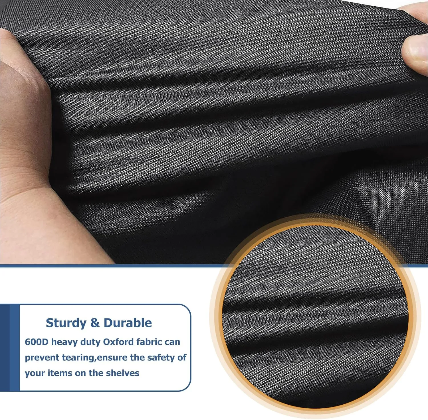 Waterproof Shelf Cover,600D Heavy Duty Dustproof Storage Wire Rack Covers,Outdoor Shelving Covers for Wire Shelves with Zipper 48''x18''x72'',Black,Cover Only