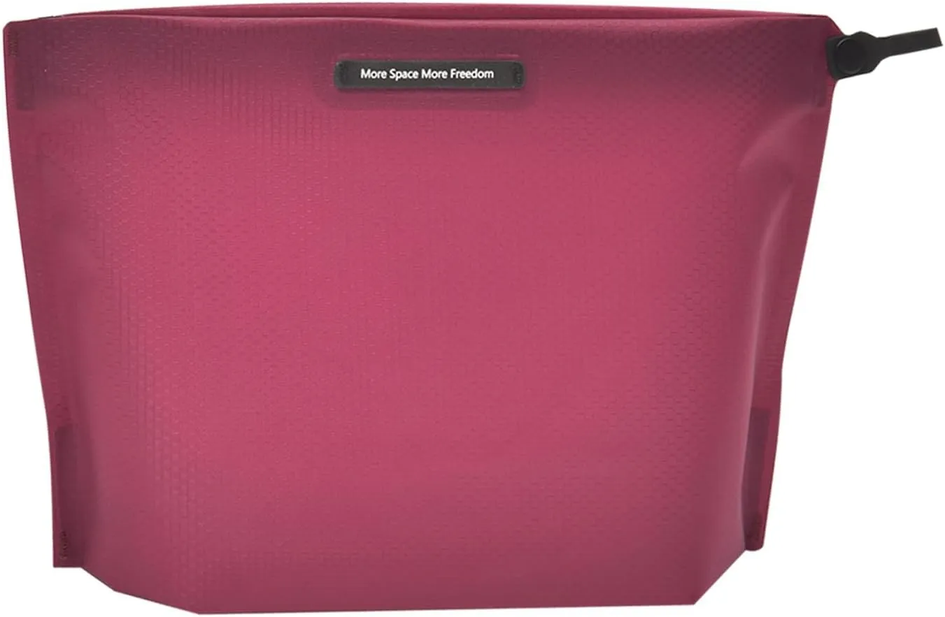 Waterproof Toiletry Bag, Lightweight Makeup Pouch, Hanging Travel Pouch, Large Capacity Toiletry Case for Business Trips, Travel, and Hot Springs (Wine Red)