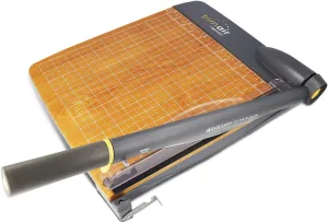 Westcott 12'' TrimAir Wood Guillotine Paper Cutter & Paper Trimmer, 30 Sheet (15106)