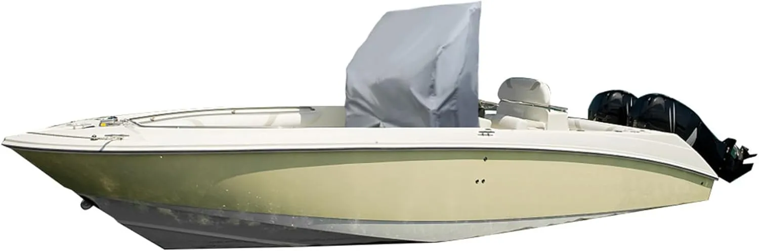 WFLNHB Boat Center Console Cover Heavy Duty 600D Replacement for Carolina Skiff Boston Whaler Mako Excel Bay Pro Wellcraft-Grey