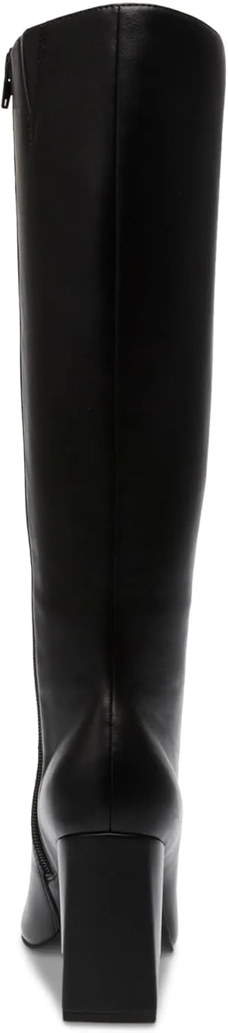 Wild Pair Womens IslahWC Faux Leather Block Heel Knee-High Boots