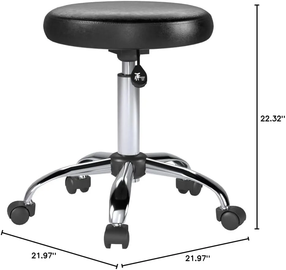 Winsome Wood Clark Round Cushion Swivel Stool with Adjustable Height