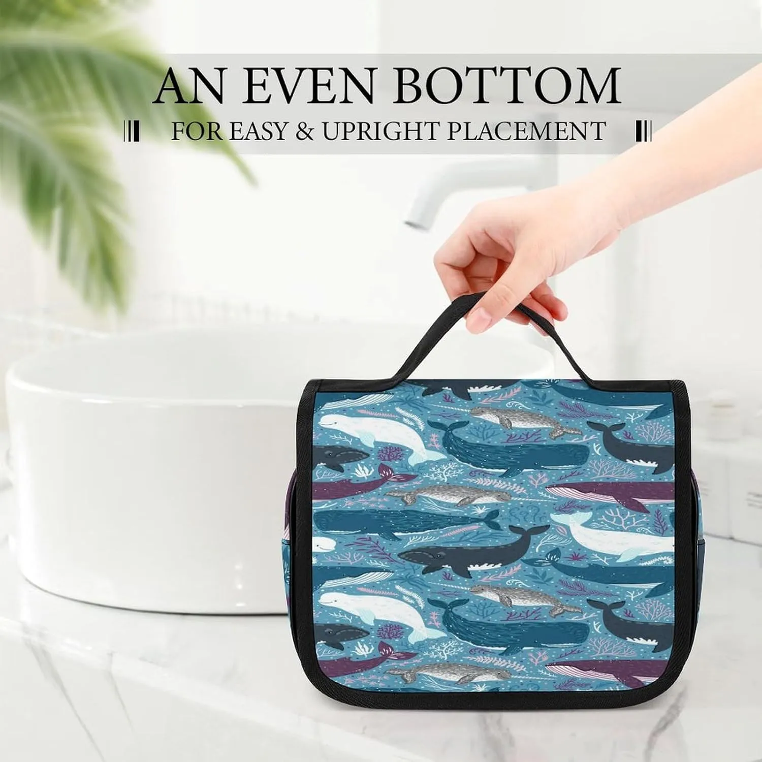 Women Hanging Toiletry Wash bag, Travel Cosmetic Storage Case Organizer